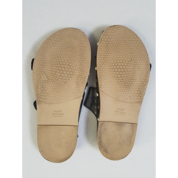 Stuart Weitzman Sandbar Leather Sandals - Picture 15 of 15